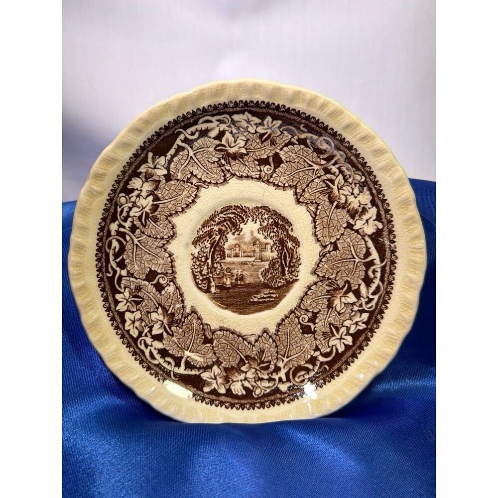 Plate Mason's Ironstone Bread & Butter Plate in the Vista, Brown Oak Leaves.